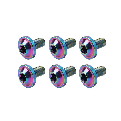 Set of 6 M6x10mm Alloy Screws with Torx Head for Motorcycle