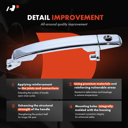 Front Left Exterior Door Handle for Nissan Frontier 2005-2023