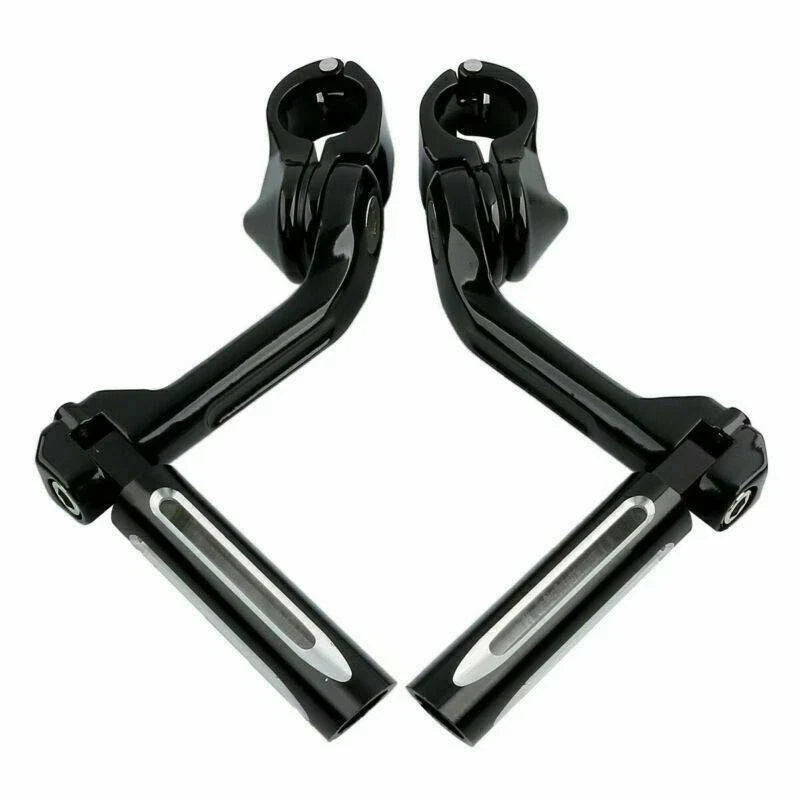 Foot Peg Clamps 1 1/4" Black for Harley Davidson