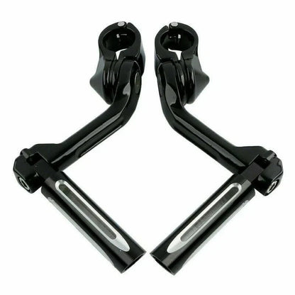 Foot Peg Clamps 1 1/4" Black for Harley Davidson