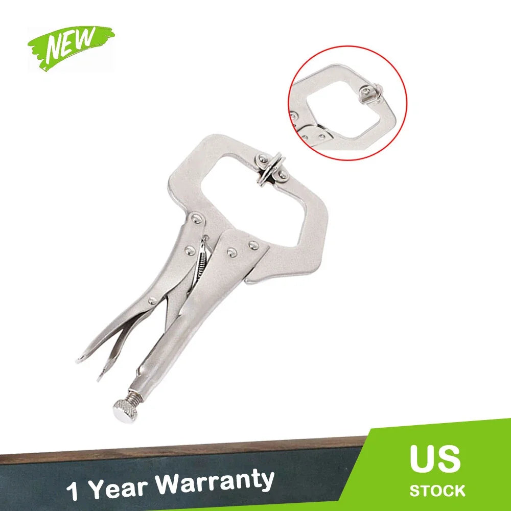 5 Pack of 11" Adjustable Locking C Clamp Pliers for Vise Grip