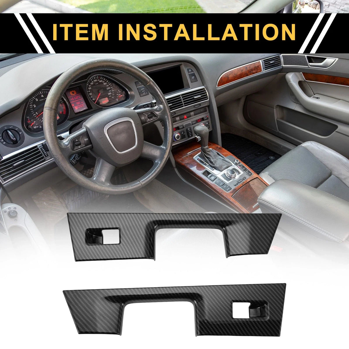 Set of 1 Rear Door Window Switch Panel Cover Trim for Ford F-150 (2021–2024)