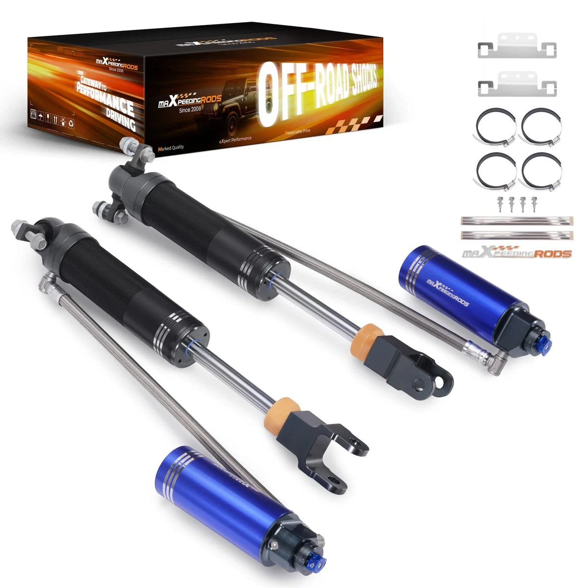 10 Step Damping Front Shocks w/ Reservoir for Silverado 3500 HD 2011-2019