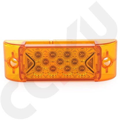 6.1" Amber Side Marker Tail Light Set 2X 12V 13 LED Universal
