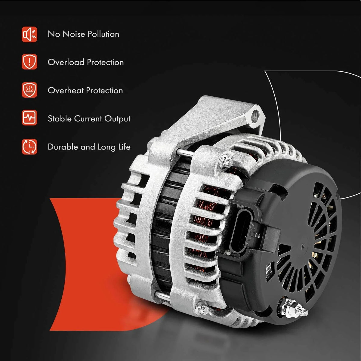 Alternator 1.5L 80A 12V 5-Groove for Honda Fit (2007-2008)