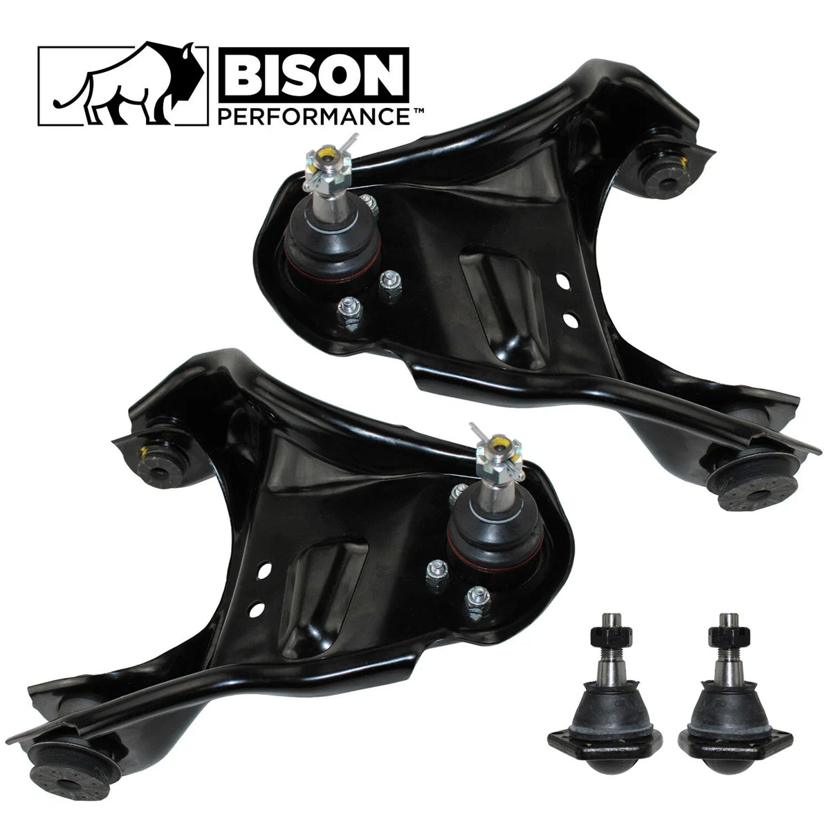 4-Piece Set of Lower Ball Joints & Front Upper Control Arms for Chevy 4WD