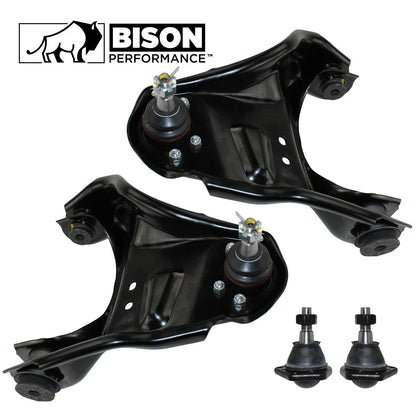 4-Piece Set of Lower Ball Joints & Front Upper Control Arms for Chevy 4WD