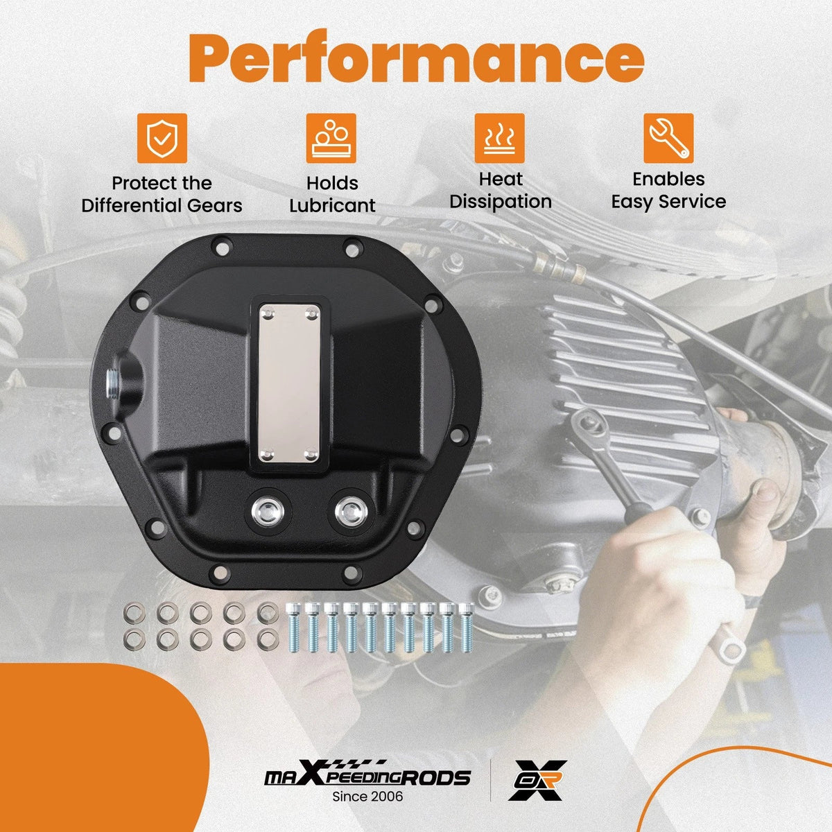1PC Differential Cover for Dana 44 (Front and Rear)