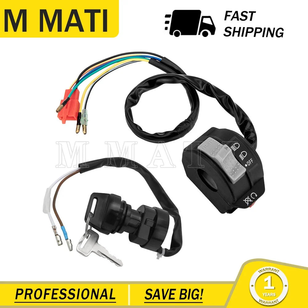 Ignition Key Switch & Stop Switch for Yamaha YFS200 Blaster 1988-2001