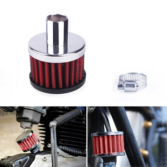 2X Cold Air Intake Filter for Turbo Vent Crankcase Valve Cover