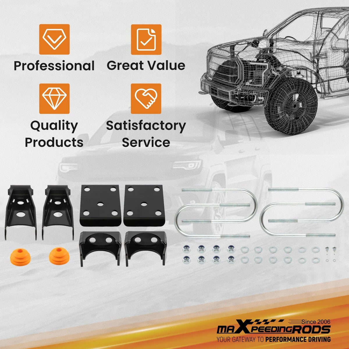 5" Lowering Drop Flip Kit for Dodge Ram 1500 (2002–2008)