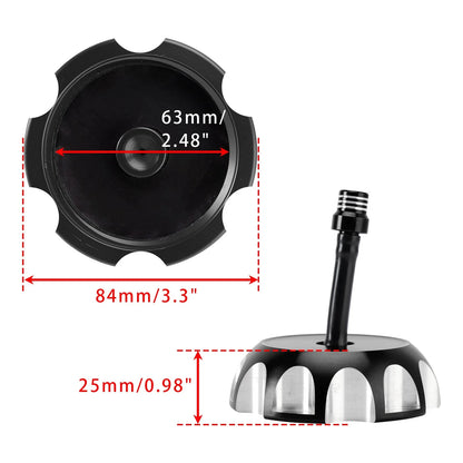 CNC Fuel Tank Cap w/Vent for Kawasaki KLX125 KSF400 KFX400 DVX400 LTZ400 (2003–2009)