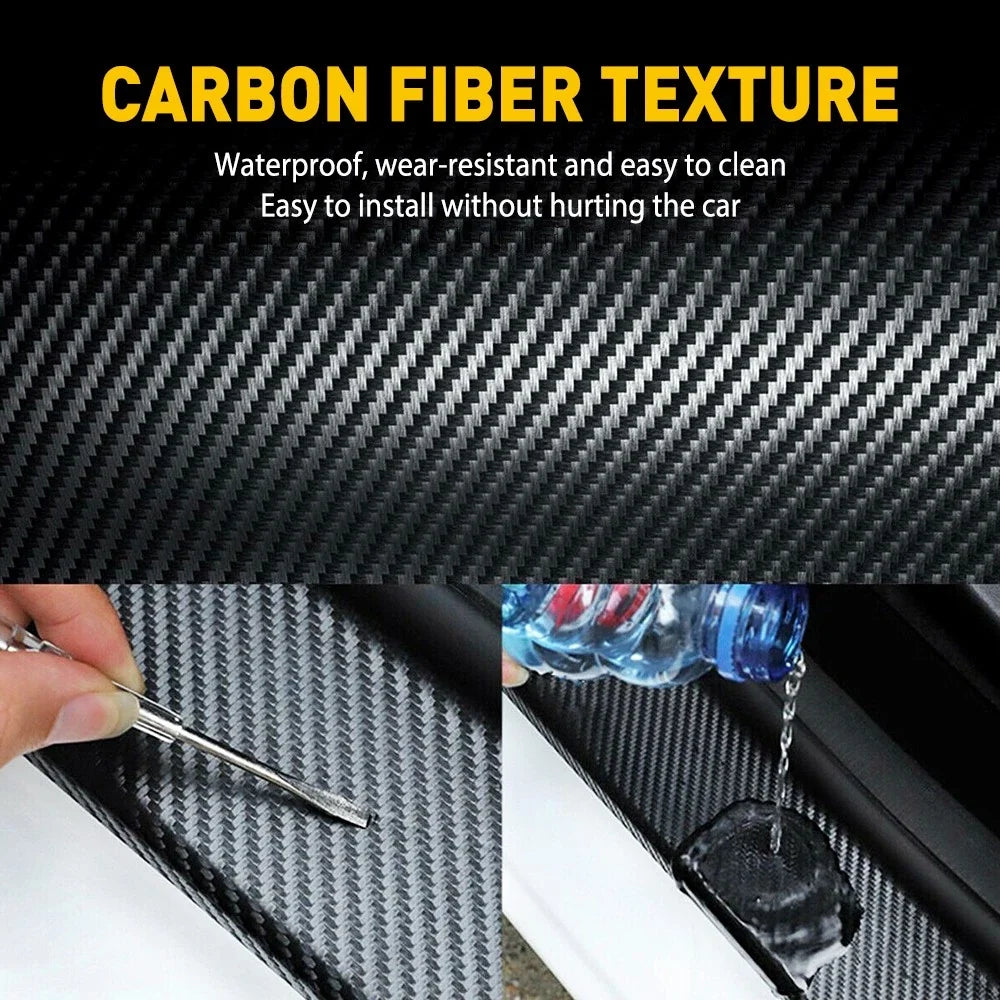 Universal 4ft Carbon Fiber Door Sill Protector Tape