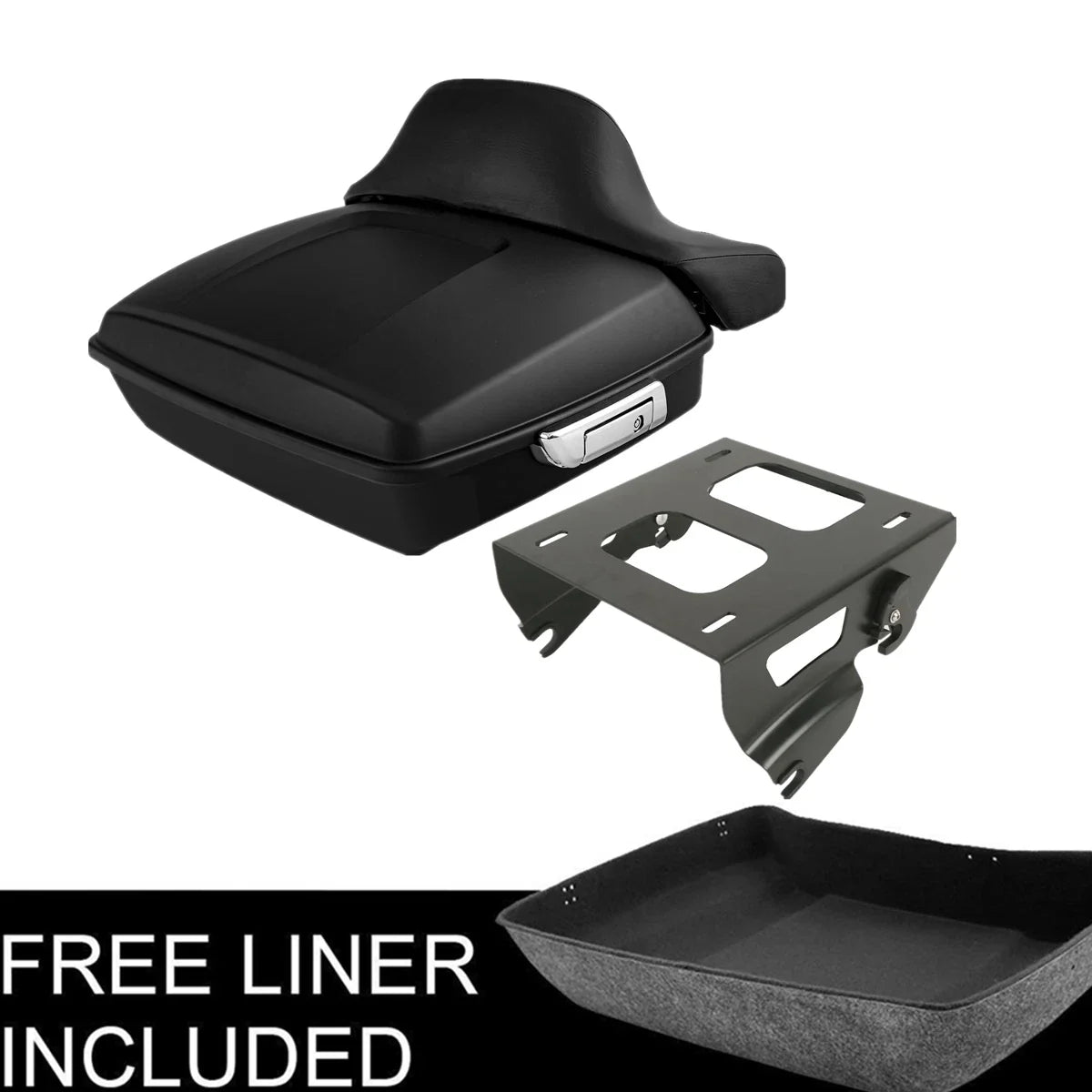 Chopped Trunk Pad with Backrest for Harley Touring Models 2014-2026