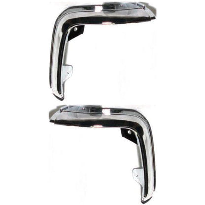 Set of 2 Grille Extensions for Ford Ranger (1993–1997) Chrome Plastic