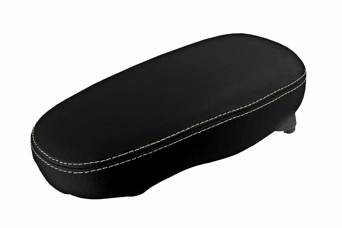 Armrest Cover for Kia Soul (2014–2019) Leather Beige Stitch