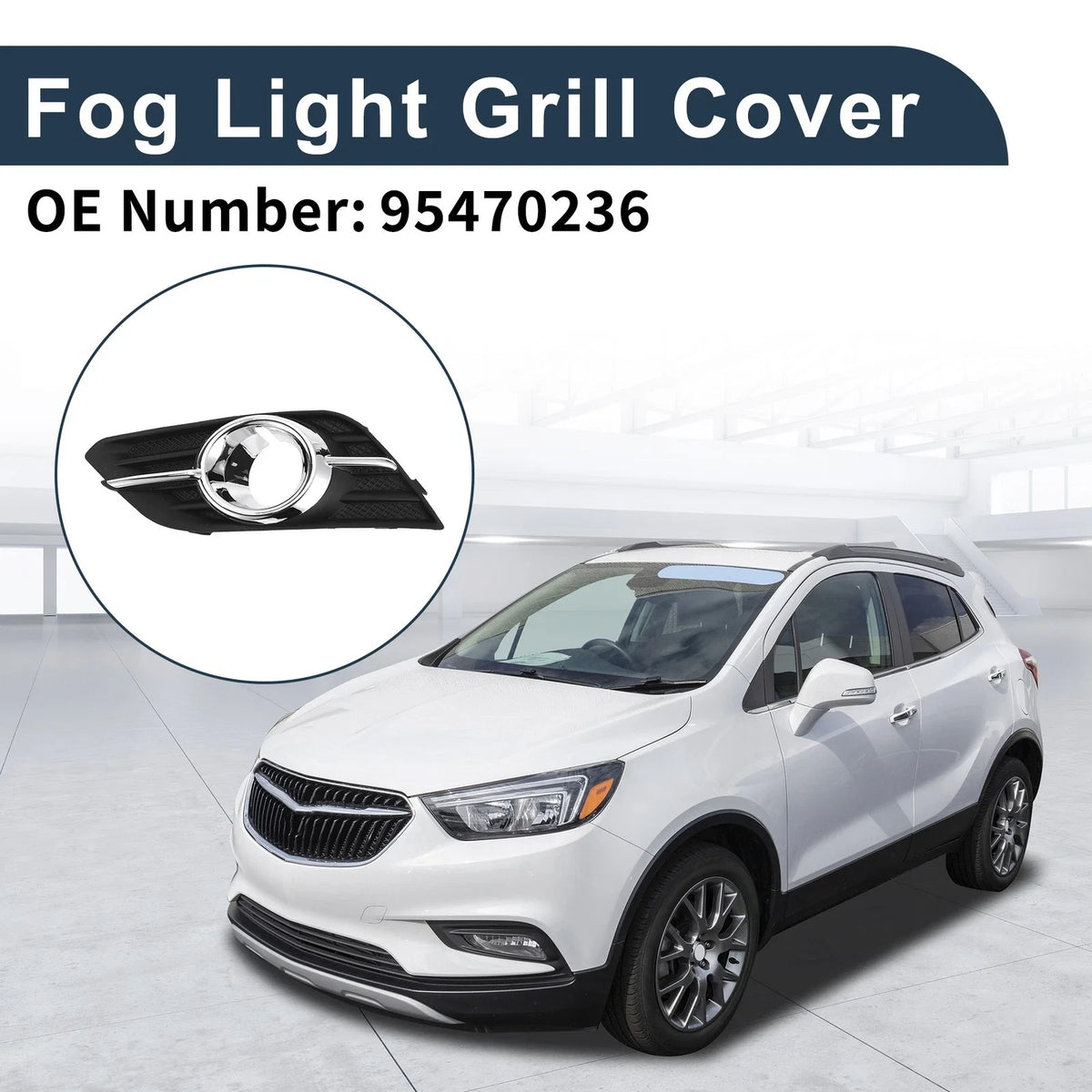 1 Pc Fog Light Grill for Buick Encore (2013–2016) No. 95470236
