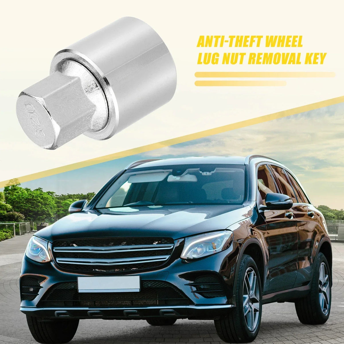 Protector Socket and 320 Wheel Lock Lug Nut Set for Mercedes Benz