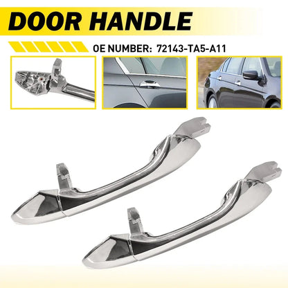 Exterior Door Handle Chrome Pair for Honda Accord 2008-2012