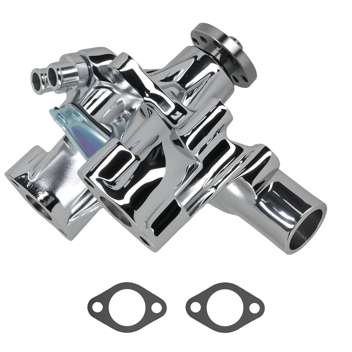 Chrome Aluminum Long Water Pump for Chevy Big Block V8 (1969–1987)