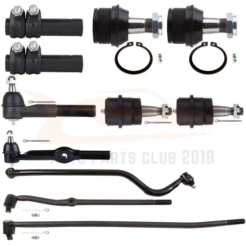 Set of 11 Front Ball Joints Tie Rod Links for Ram 1500