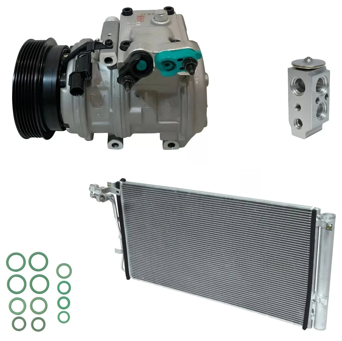 A/C Compressor Kit With Condenser for Hyundai Genesis Coupe 3.8L (2010–2014)