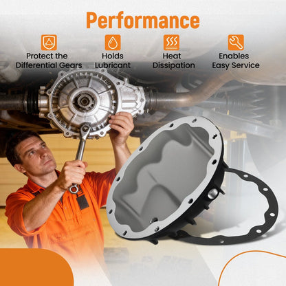 Aluminum Differential Cover for Jeep Wrangler Cherokee (4908BKKIT)