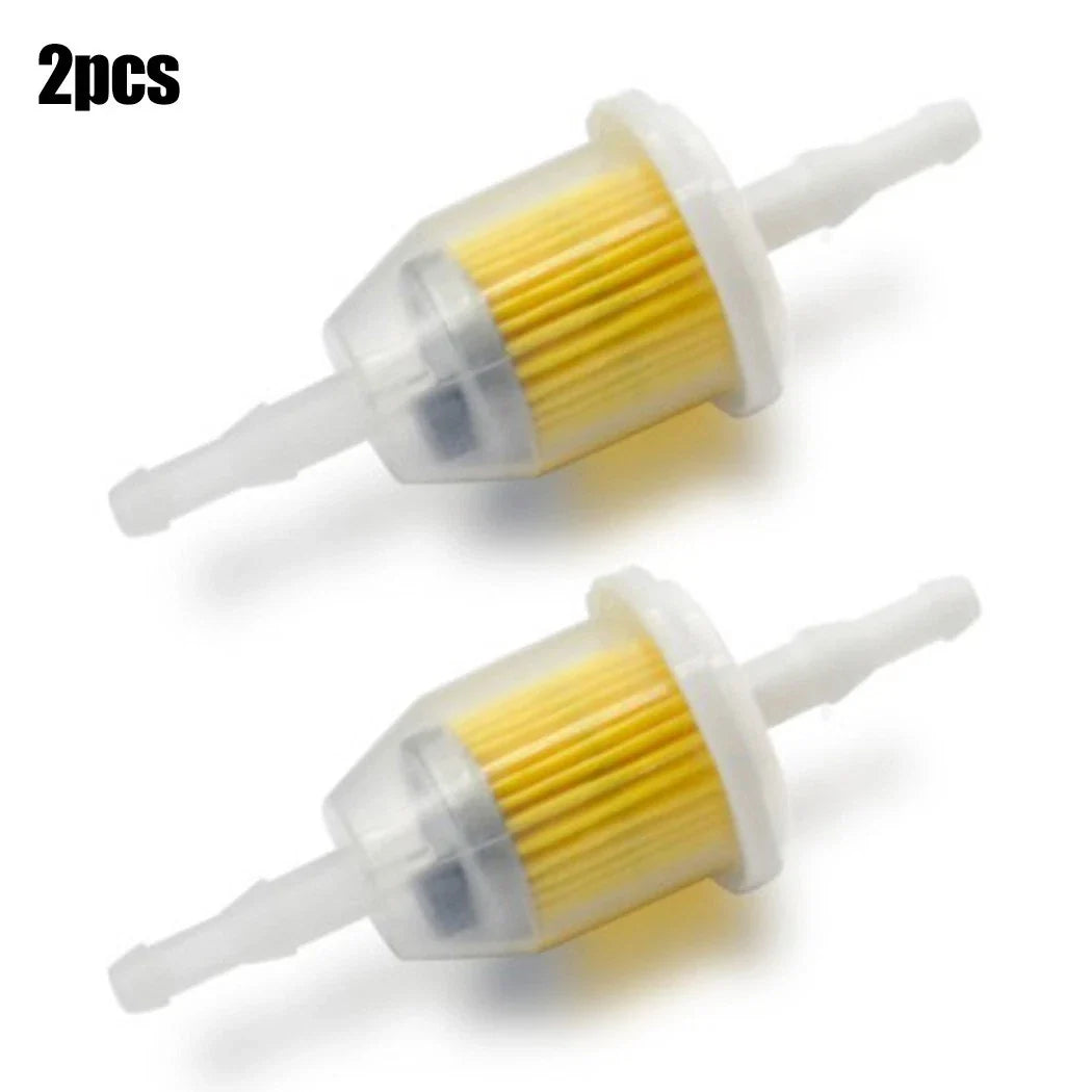 2pcs Inline Fuel Filter for Lawn Mower (Fits 6mm & 8mm Hoses)