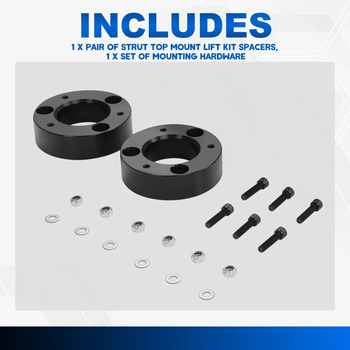 Strut Top Mount Spacers 2X 2.5" Lift Kit for Ford F-150 (04-24)