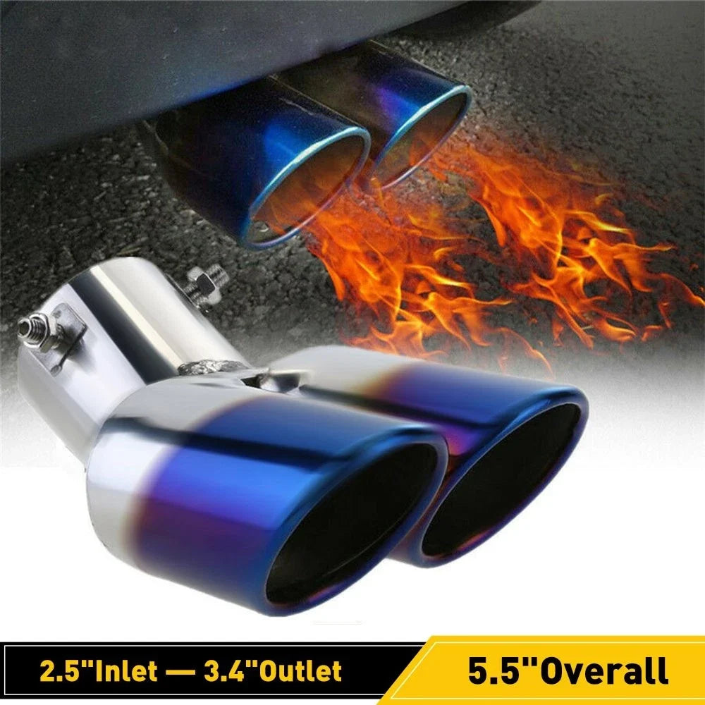 Dual Exhaust Pipe Tail Muffler Tip for Car SUV (EXV)