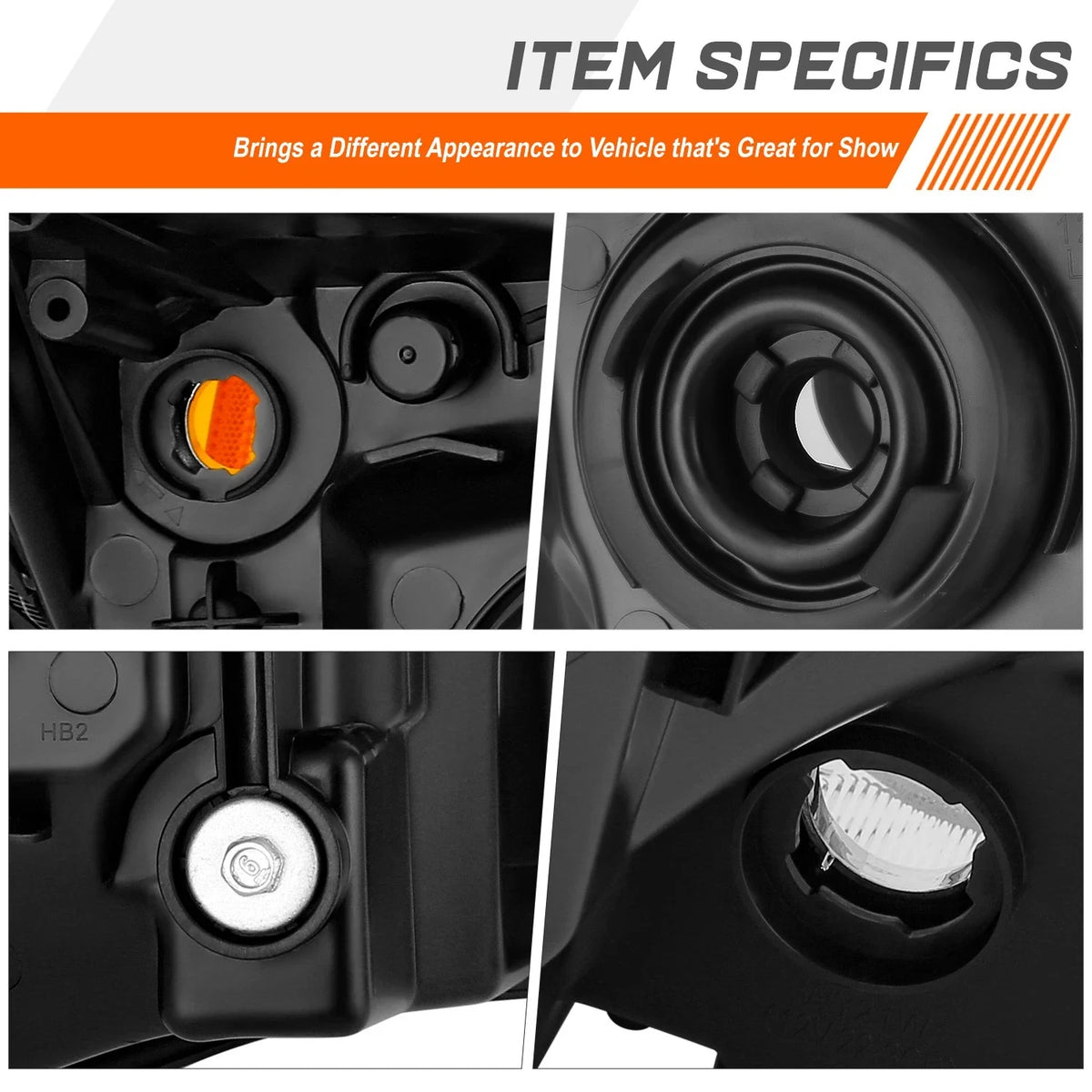 Left Side Chrome Headlight with Amber for Honda CR-V 2007-2011
