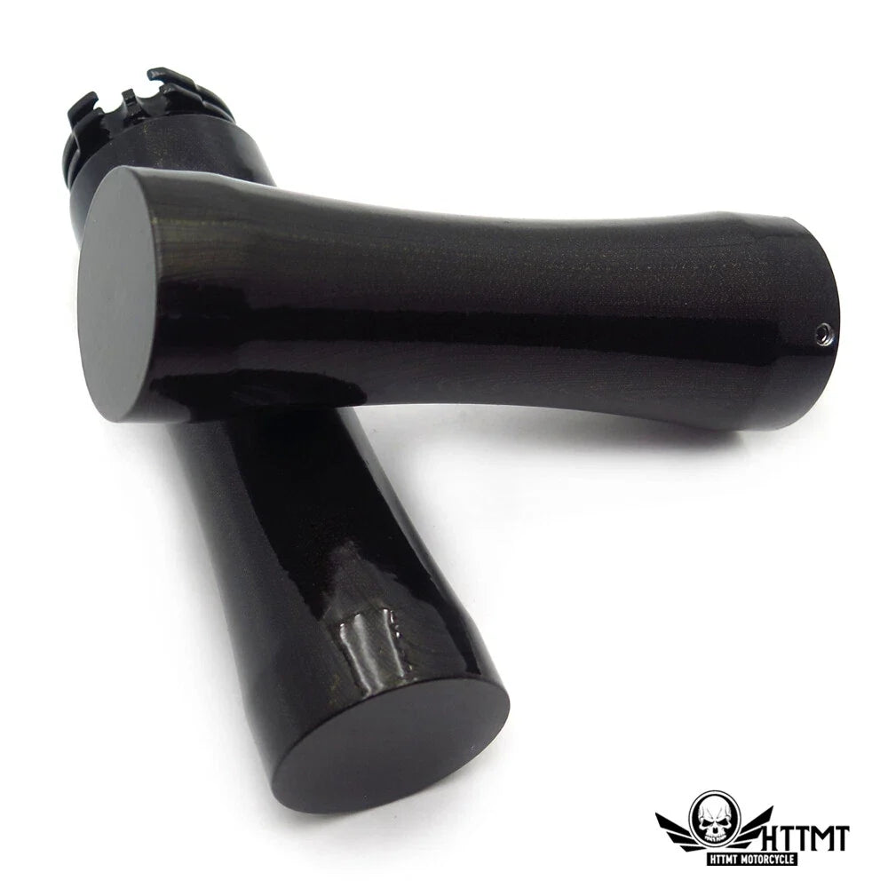 1" Slender Waist Black Hand Grips for Yamaha Honda Suzuki Harley