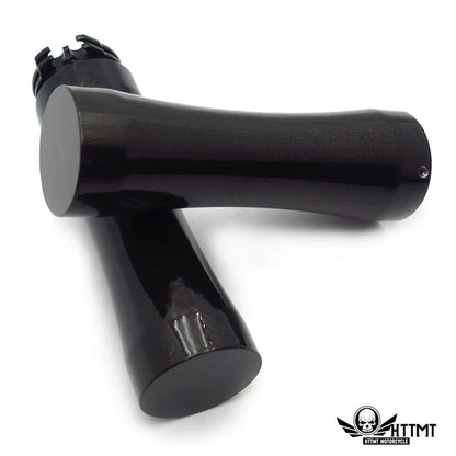 1" Slender Waist Black Hand Grips for Yamaha Honda Suzuki Harley