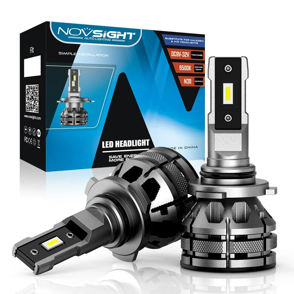 NOVSIGHT 9006 HB4 LED Headlight Bulbs (2 Pack) 15000LM 6500K