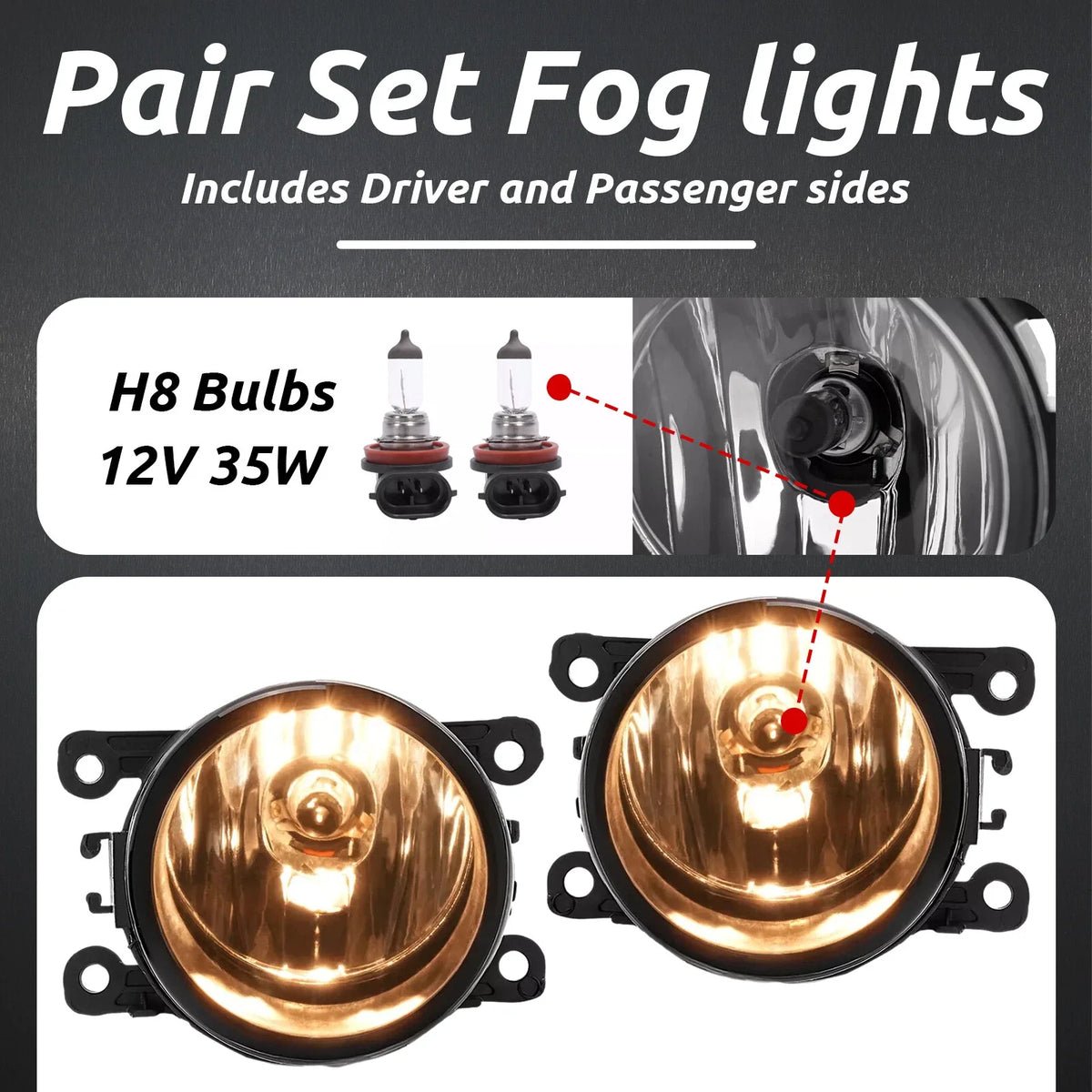 2011-2015 Ford Explorer Fog Lights - Set of Two