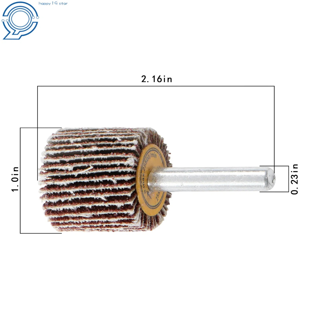 50 Pack Flap Wheels 1" x 1" x 1/4" Shank 80 Grit Aluminum Oxide