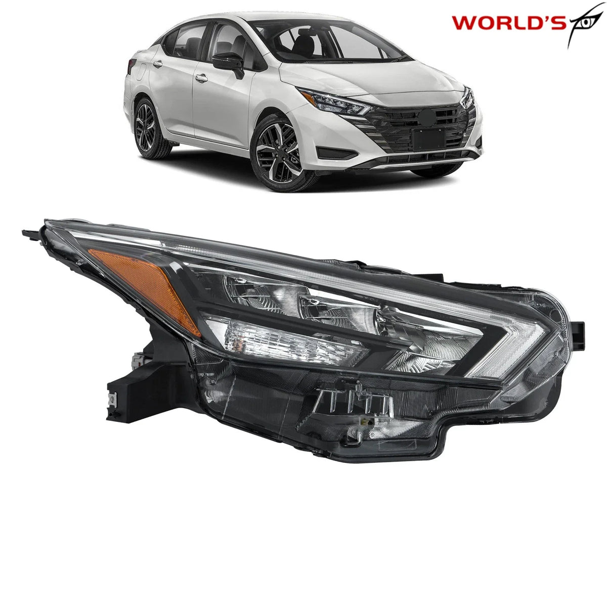 Passenger Side Headlight Assembly for Nissan Versa (2020–2021)