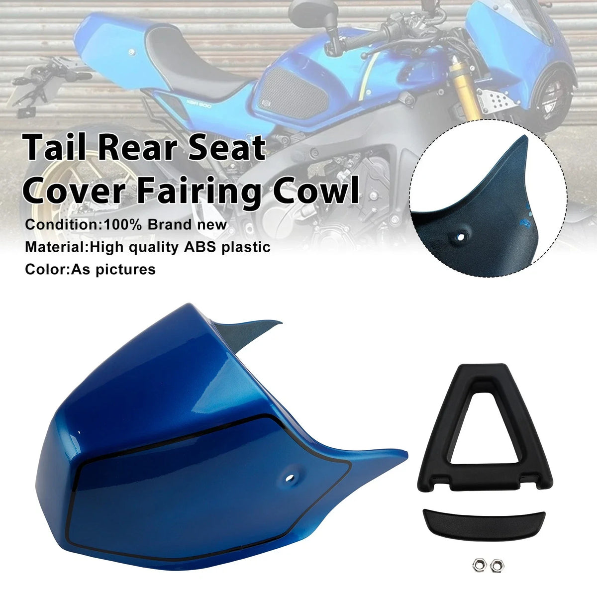 Rear Tail Pillion Seat Fairing Cover for Yamaha XSR900 (2022–2025) Blue