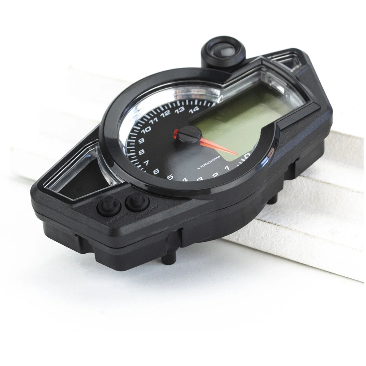 Universal Digital LCD Tachometer Speedometer Odometer for Motorcycle (1-6 Gear)