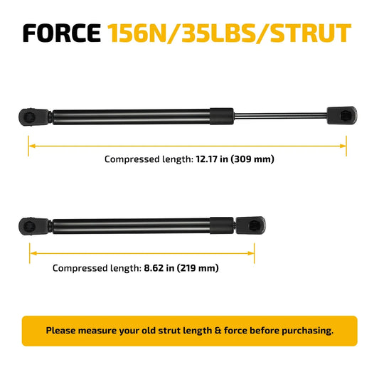 Gas Struts Shocks Pair C16-10788 for Toyota Tacoma (2015–2018) 12 Inch 35Lbs