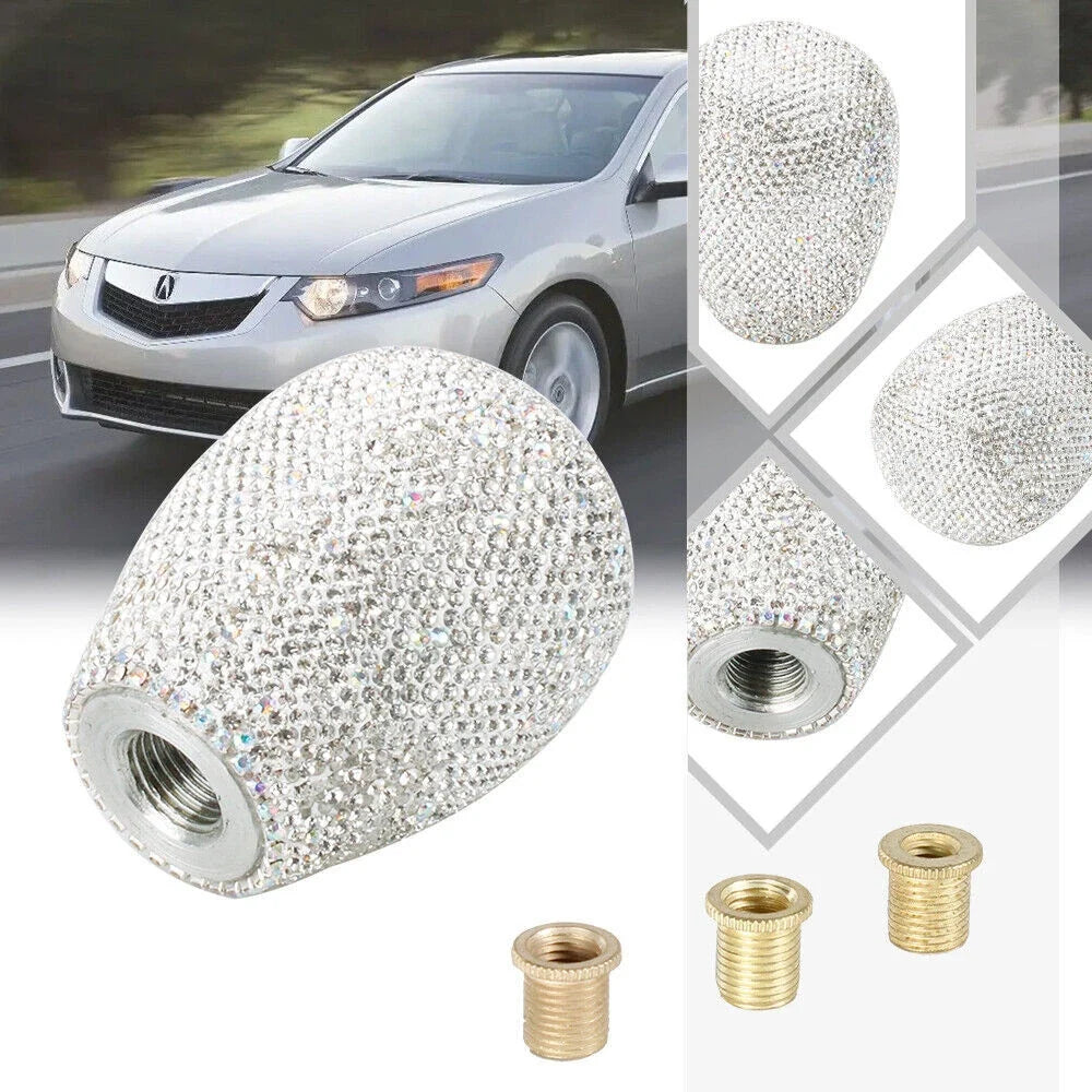 Rhinestone-Embellished Gear Shift Knob for MT/AT Vehicles