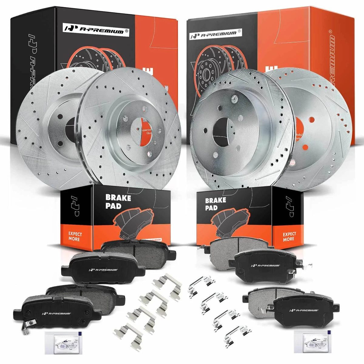 Drilled Brake Rotors & Ceramic Pads for Nissan Murano (2003–2021)