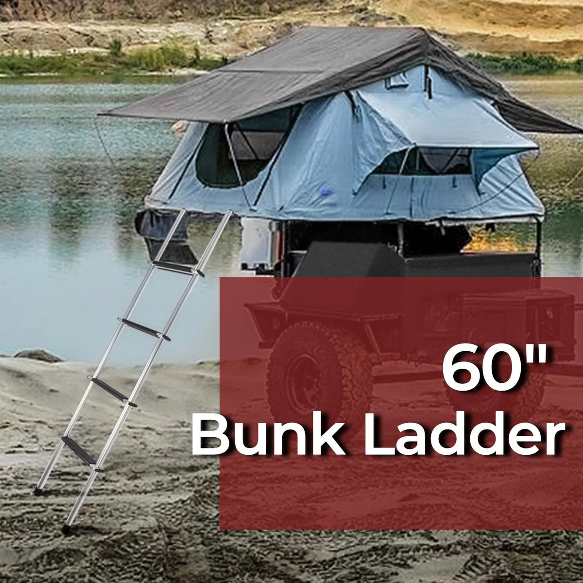 60" Aluminum Bunk Ladder for RV Camper Trailer (Fits Most Models)