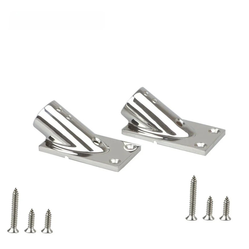 Rectangular Marine Hand Rail Base 316 Stainless Steel for 22mm 25mm Pipe Rails