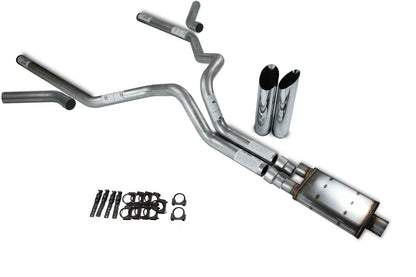 3" Dual Exhaust System for Chevy GMC 1500 (1999-2006) with XL Slash Tip
