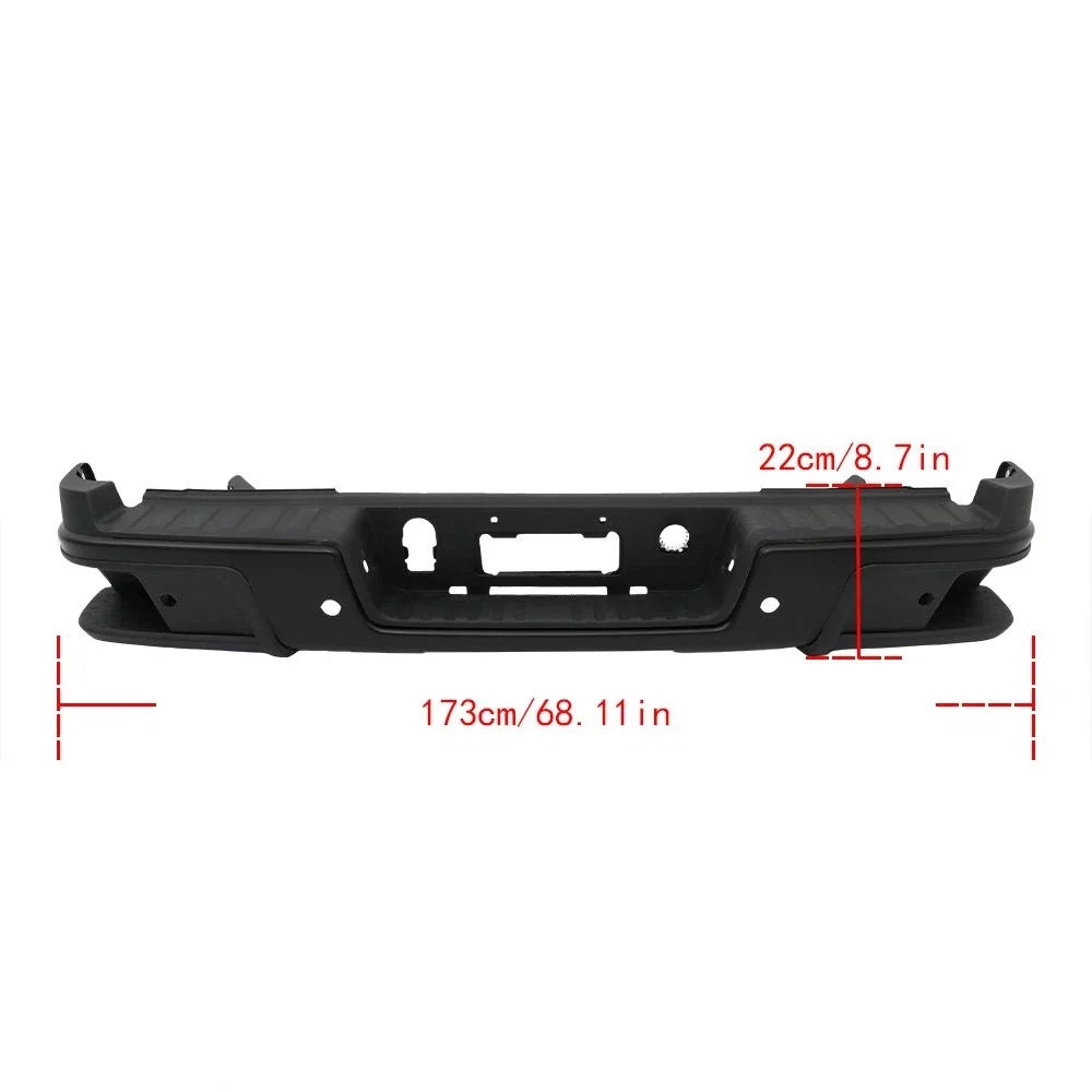 Black Steel Step Rear Bumper for Chevy Colorado GMC Canyon (2019–2021)