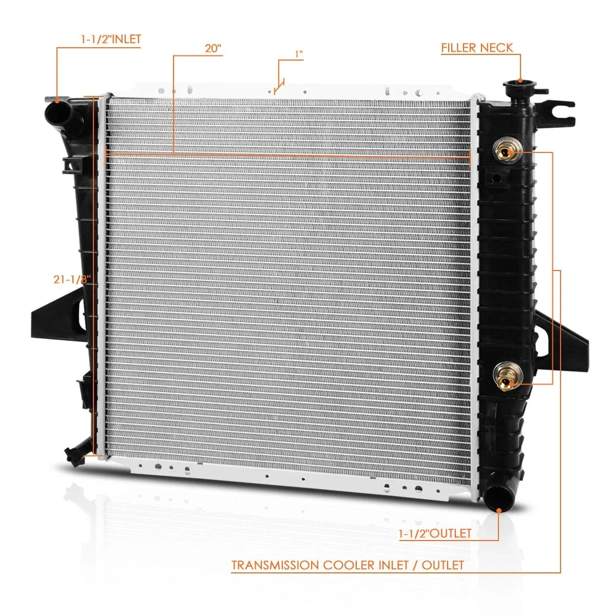 Aluminum OE Style Radiator for Ford Ranger/Mazda B2500 (1998–2001) DPI-2172