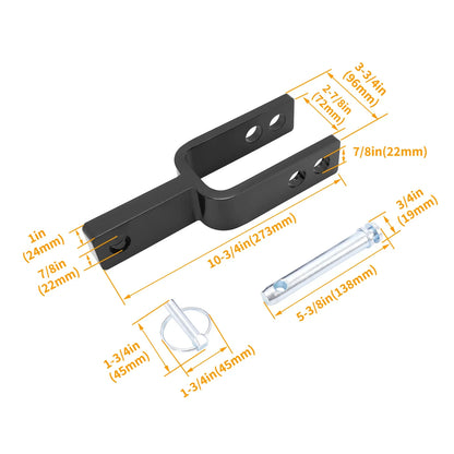 Adjustable Top Link 3 Point Quick Hitch Adapter for Category 1 Tractors