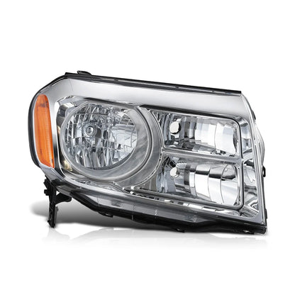 Passenger Side Headlight Lamp for Honda Pilot (2012–2015) Chrome/Amber