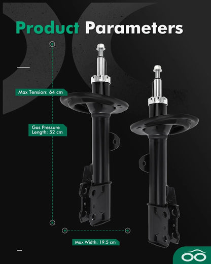 Front Shock Struts Pair for Toyota Highlander (2008-2010) - 2Pcs